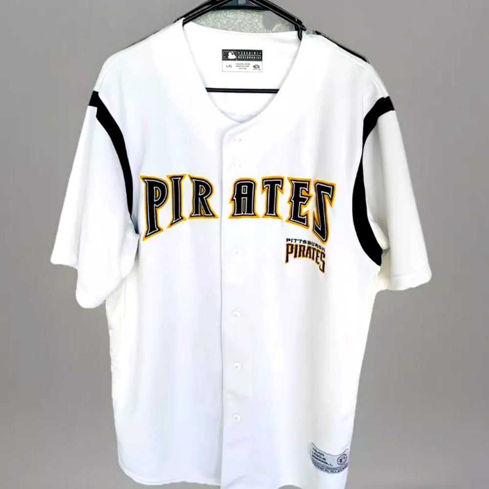Mens MLB Pittsburgh Pirates Authentic genuine merchandise home jersey size large